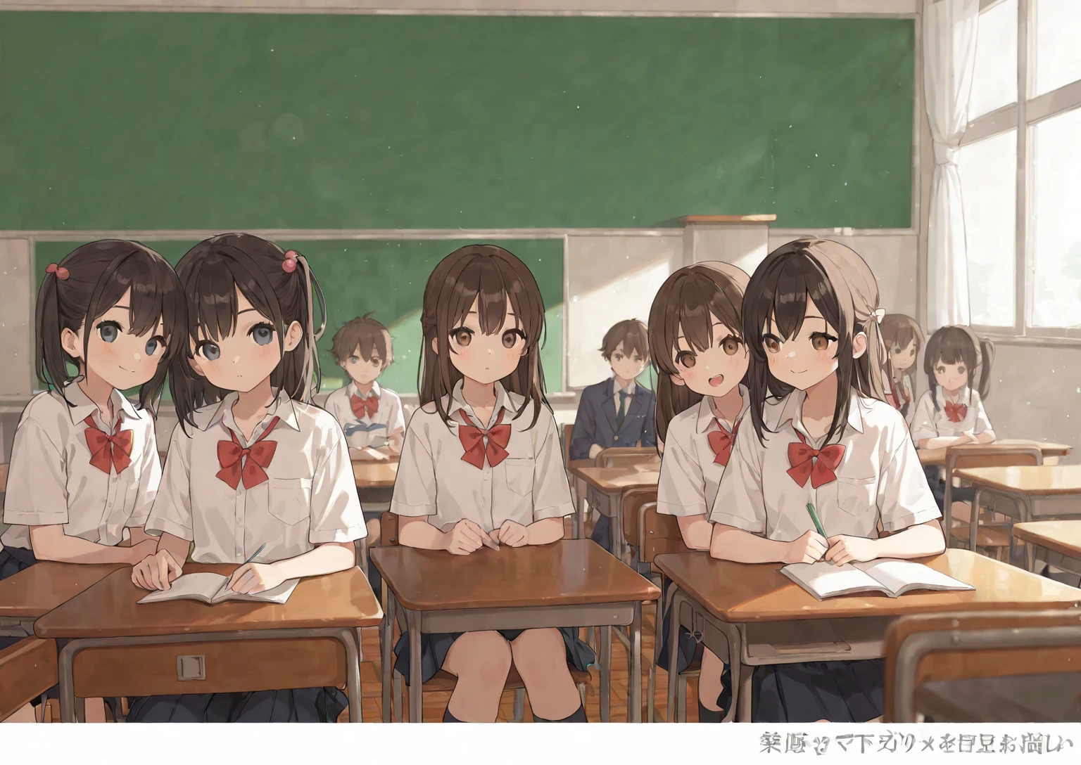 In the classroom，The teacher is lecturing the students，Gray-haired old teacher，Asian people，wears glasses，closeup cleavage，sharp focus on eyes，8K，super-fine，oil painted，Hyper-realistic，best qualtiy