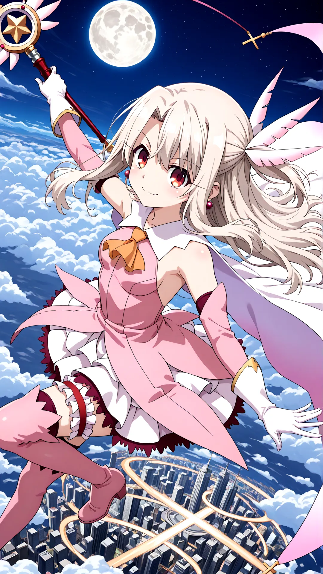 魔法少女アニメ風イラスト生成