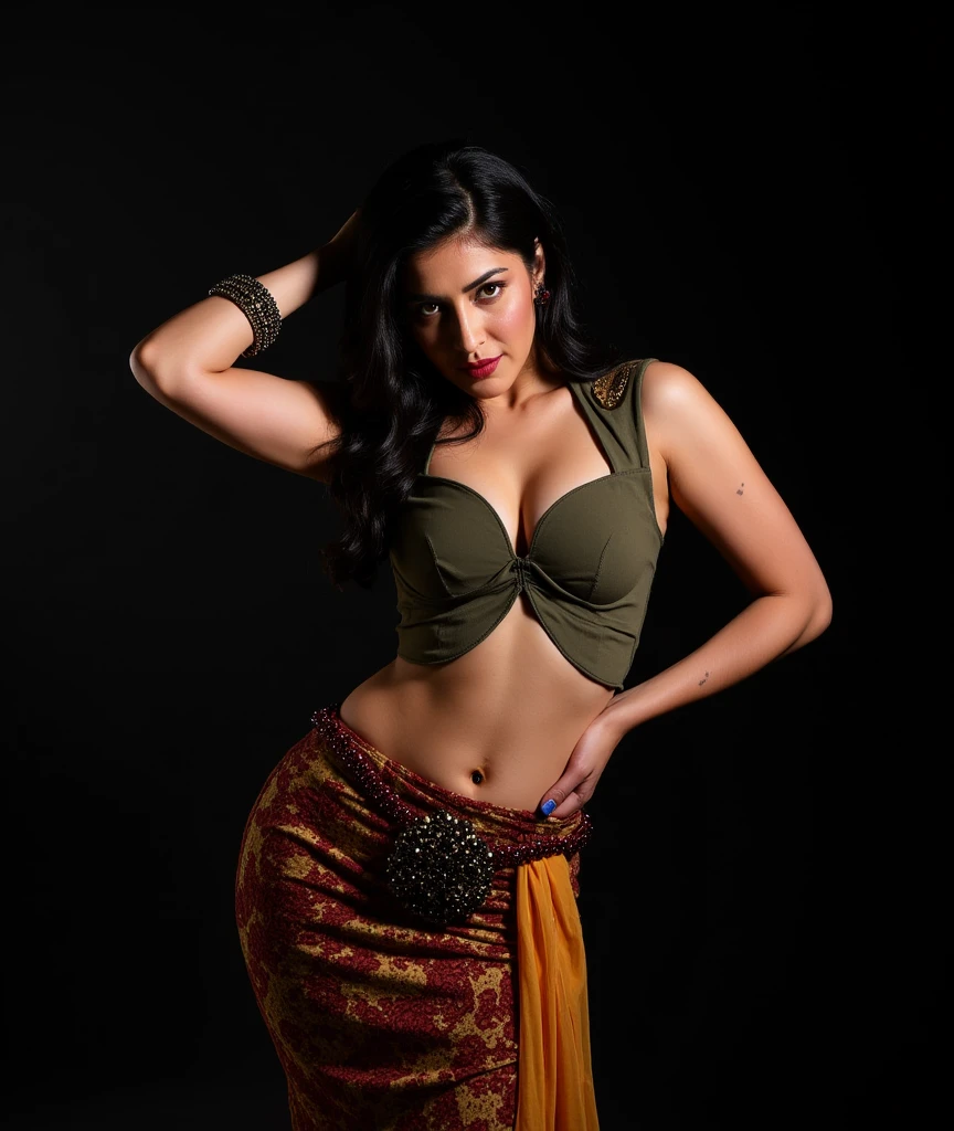  Rashmika mandanna, ((free shaggy hair)),(selfie style), ((tall body)),(( looking at viewer)),((big cheeks)),30 year old woman,1woman,solo,breasts,(fleshy face),long hair,cleavage,black hair,navel,midriff,, bedroom ,
best quality,masterpiece,illustration,an extremely delicate and beautiful,CG,unity,8k wallpaper,Amazing,finely detail,masterpiece,official art,extremely detailed CG unity 8k wallpaper,incredibly absurdres,huge filesize,ultra-detailed,highres,extremely detailed,beautiful detailed girl,realistic,broad fleshy body, ((perfect eyes nd eyebrow))