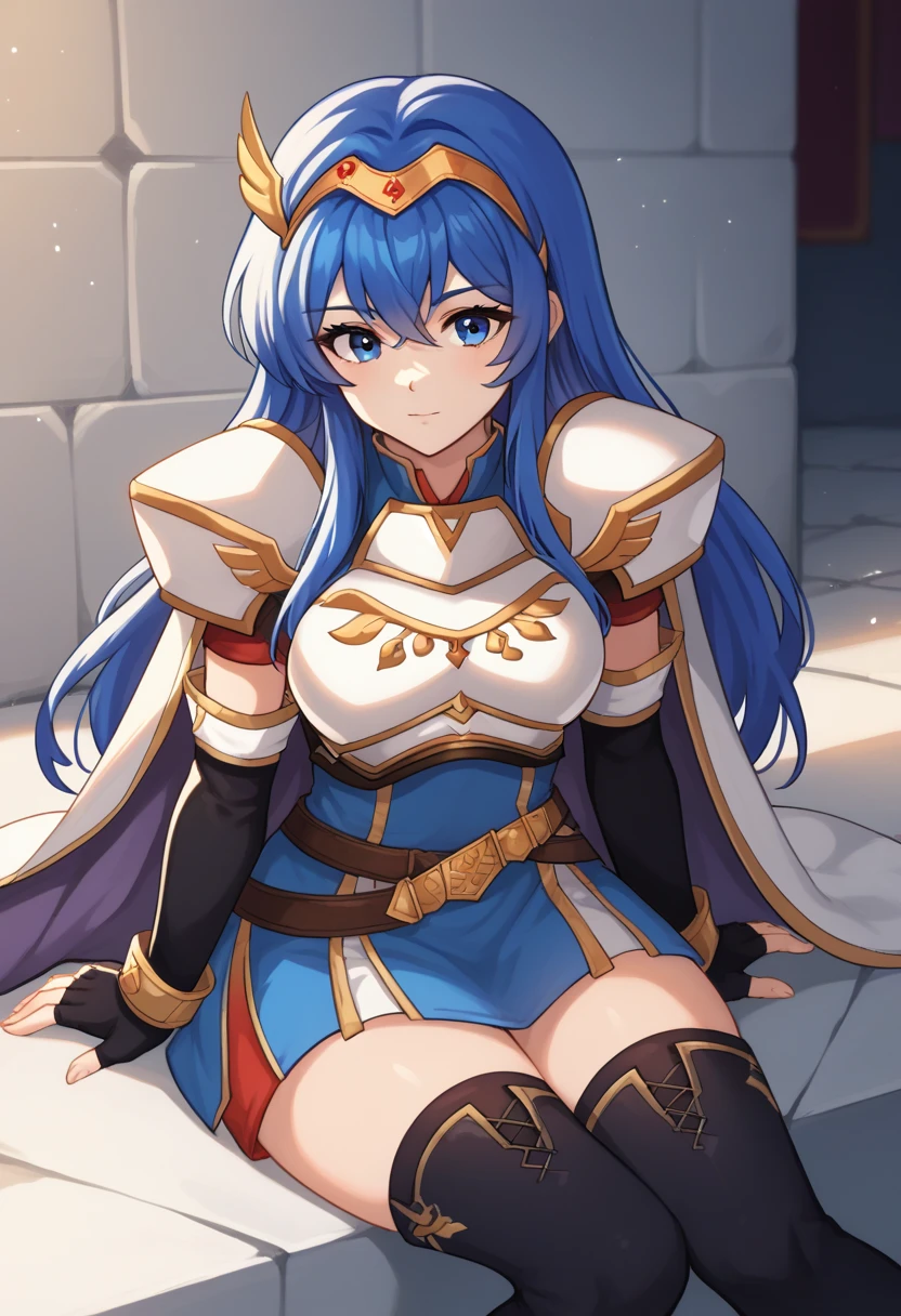 Leviathan_Megamanz, 1 Girl ,Looking at the viewer , blue hair, Blue eyes,Clouds background , Blushed , , Wedding ring, Glasses, Shingeki no Kyojin Clothes