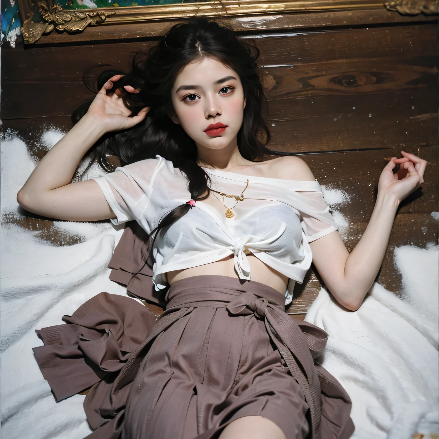 a close up of a woman in a white shirt and black pants, jennie blackpink, Parque Ji-min, wit studio, inspirado em Wu Bin, TaeJune Kim, Lee Ji-eun, Lee Ji - Eun, Ji-Min, ww2 era, jisoo do blackpink, Heonhwa Choe, Shin min jeong, Seseon Yoon, Jisoo do Blackp...