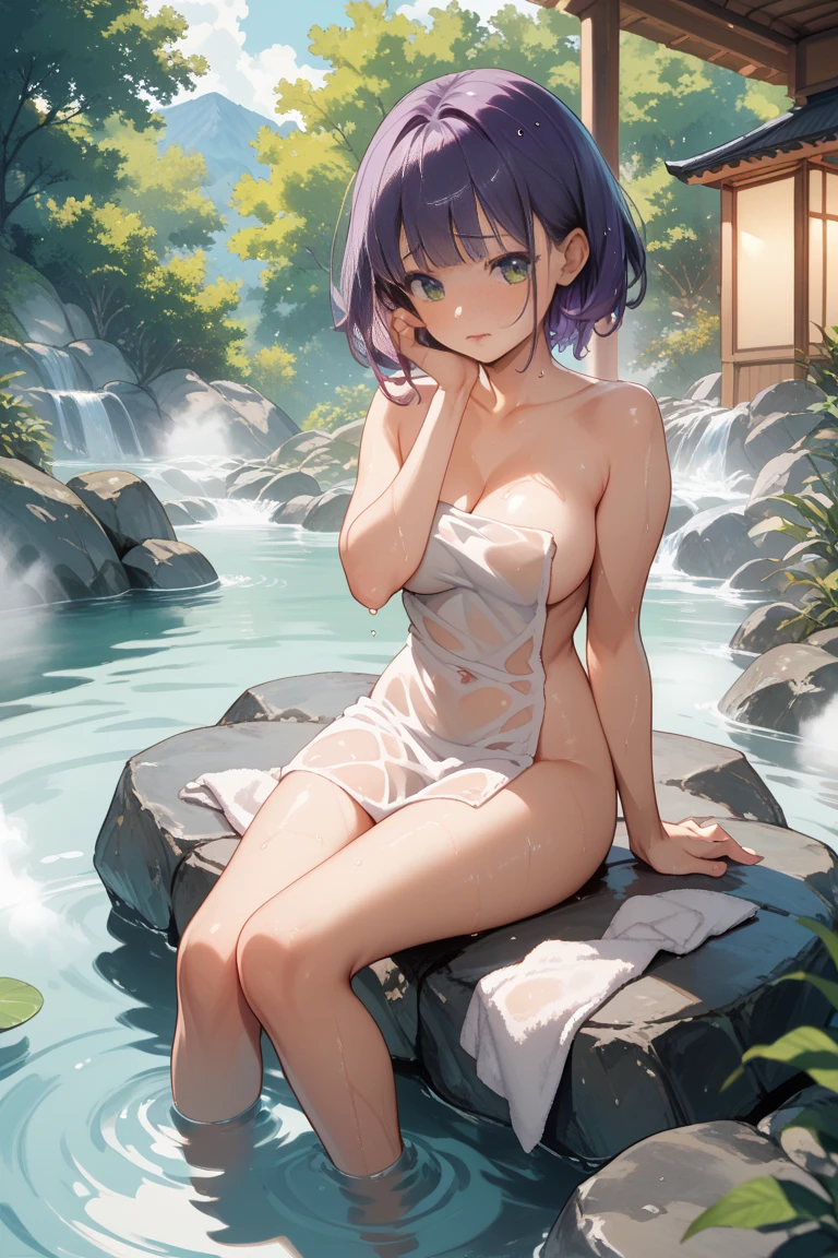 ((masterpiece)), ((highest quality)), (ultra high resolution,8K),(Ultra high fine mesh,4K), (Highly detailed CG integrated 8k wallpaper), (perfect ,anatomically accurate), ((((high angle))))), (A big woman with  charm), ((, Hands in the )), (, Hands in the ))), beautiful butterfly in flight, (off shoulder), ((whole body)), ( brown hair +1.2), bob hair, (short bangs), (dynamic composition), High definition beauty face, (more beautiful blue eyes), (open your mouth), (wet body)), shiny skin, fine skin, thin hair, cowboy shot, background, (Butterflies flying around a woman), near pond, (starry sky), forest, Pillar of Light, water lily, moss, Clean water, moonlight, Sparkling, (midnight, darkness) )), Shining six-pointed star