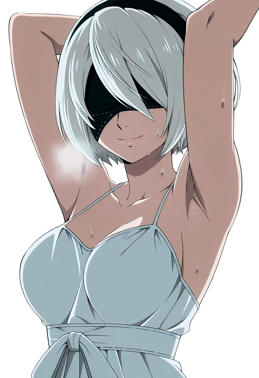 ,1girl,Solo,dark skin,grey hair,light breasts,masterpiece, best quality, very aesthetic, absurdres,(light Areola),(topless),(Glossy),(Pasties tan)