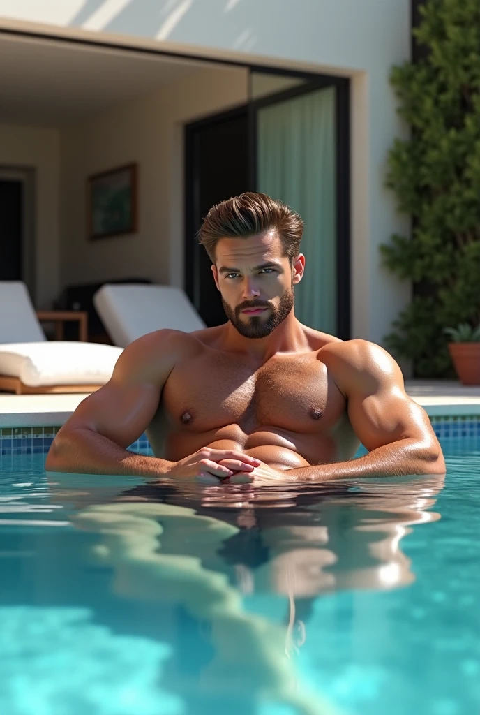 muscle men，Man，swimmning --auto