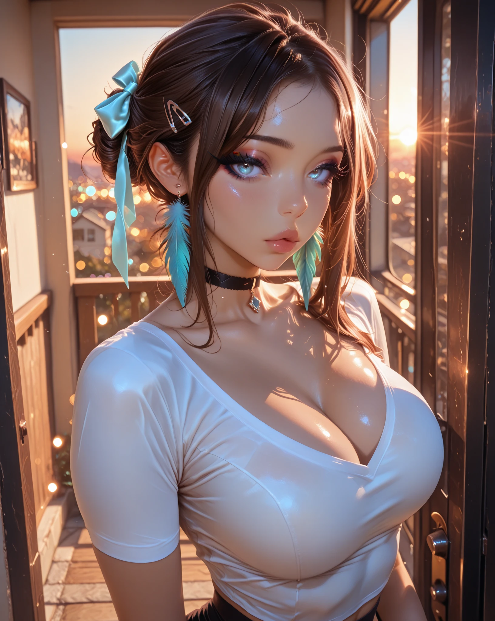 (extremely detailed 8K wallpaper:2), (photo:2), (26 years old Xuan Beautiful girl:2), (gives a lecture to friends:2), Detailed (Face & Eyes), (hyper realistic:1), (Highly detailed:1), (Epic Realistic:1), rim light, (Maximum details:1), Cosy, (body complet:1.3), (looking a viewer:2), (Attractive qualities of a woman:2), (attractive female:2), (Attractive:2), Smile, intelligence, sympathy, Grace, A sense of style, Fitness, Care, optimism, (sensitivity:2), frankness, Romantic gestures, playfulness, Fashion Sense, (sensuality:2), charm, modesty, Thoughtfulness, (femininity:1), flirtatiousness, warmth, (Physical Attractiveness:2), beautiful smile, Love of Life, Strength and power, Vulnerability, curiosity, wonder, Love, (Nature's prehistory:2), Kawaii, waifu, beautiful breasts, (attractive body:2), (handsome body:2), BEAUTIFUL POSE, attractive pose, (nice feet:1.0), (beautiful clothing:1), (Classic clothes:2), (elegant clothing:2), (European Clothing:2), detailed clothes, (:1), (blouse:1), (provocative pose)