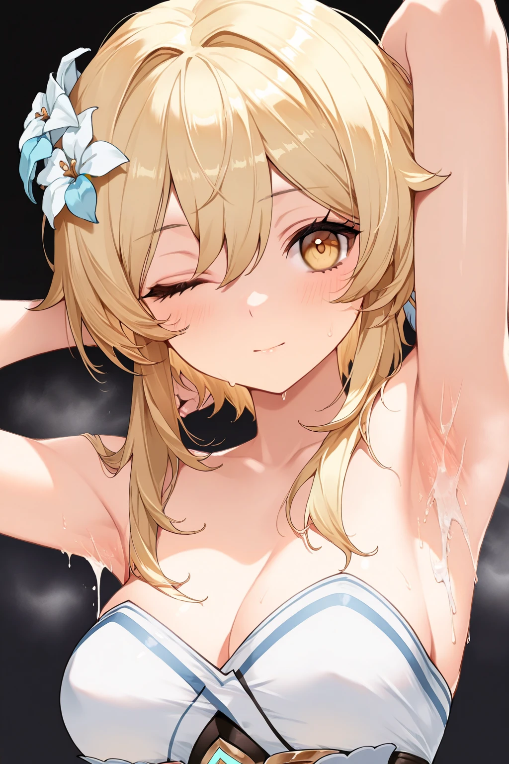 A 18-year-old female ?????? character. She has long hair and is wearing ?????????, flowing ????????? that accentuates her ???? pose.Her outfit design is clearly showcased in the full body concept.. This woman's full body art is a great example of detailed outfit design for any ??????-styled character.