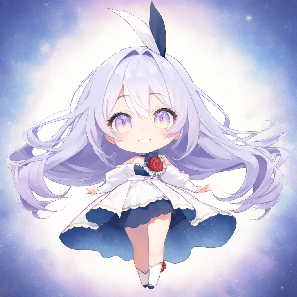 Half Twin Light Hair Grey Cute Girl Floating