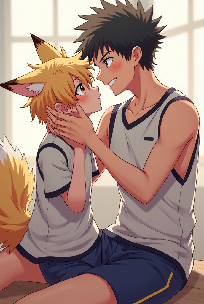 white tiger,room background,kiss,drooling,sweating,serious expression,tough,white socks,hug,,,,sweating,Rough breath,stroking,soft 