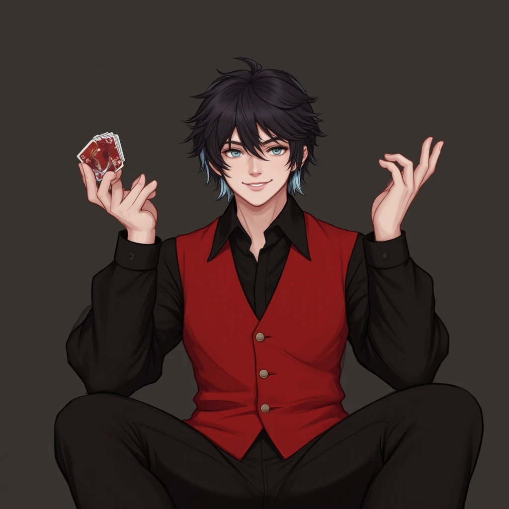 Dark Shadows、In a dark room、Monochrome、darkness、solo、male性、male、Short Hair、Golden eyes、adult、Alluring、Chinese style、Black robe、Cool Beauty、Underworld person、Chinese mafia、gambler、gambling maniac、illegal gambling、mad Men、murderer、 appeal、floating々、Dark Smile、grin、suspicious、Alluring、No highlights in the eyes、Toy、From below