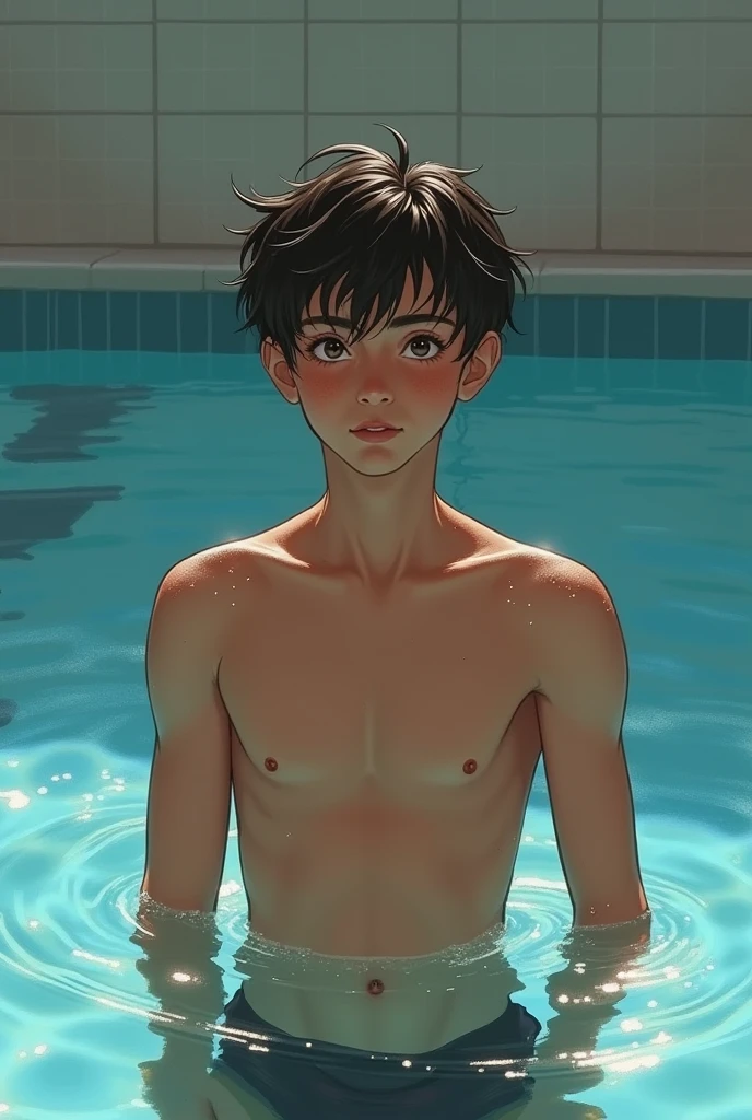 ( perfect  ) Minimalist handsome boy immersed in June heat wave(Close-up of whole head submerged in water)Cool off in the pool，Surrounded by dazzling afternoon light, shadows and water ripples，The whole scene looks lazy and exudes a romantic, relaxed and elegant aesthetic.。🌸🌊✨Ethereal Beauty,Beautiful ethereal fantasy. Beautiful rendering. Elegant and beautiful girl. Brilliant and gorgeous effect.
Waiting to begin 