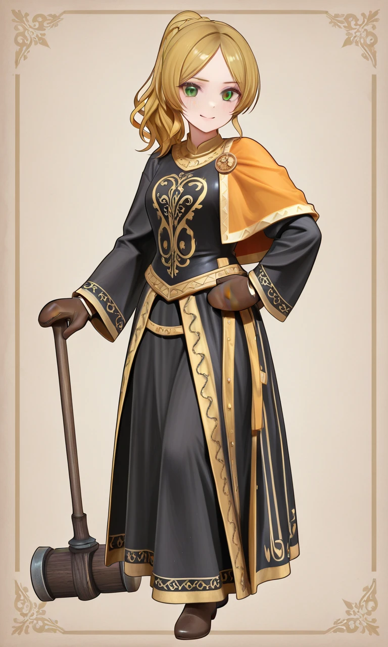 cute woman ready for battle mage