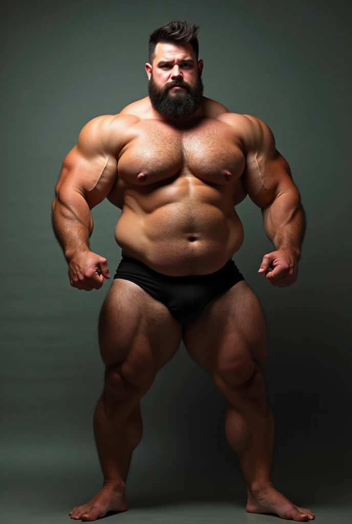 black hair, middle-aged man, individual, male, Muscular wrestler, muscular, Stout wrestler, Asian, Japanese, uncle, 55 year old middle-aged man, short hair, short hair, red wrestling boots, full body portrait, shadow, Vision, red briefs, obesity, 45 years old, short beard, middle-aged man, tattoo, fingerless gloves, Wheat skin, shiny skin, dark skin, Show your pectoral muscles, sumo wrestler, bodybuilder, wide temples, Visible abdominal muscles, Smile, Fine hands, solid color background, pure white background, Surrealism, Panorama, 8k, super detail，