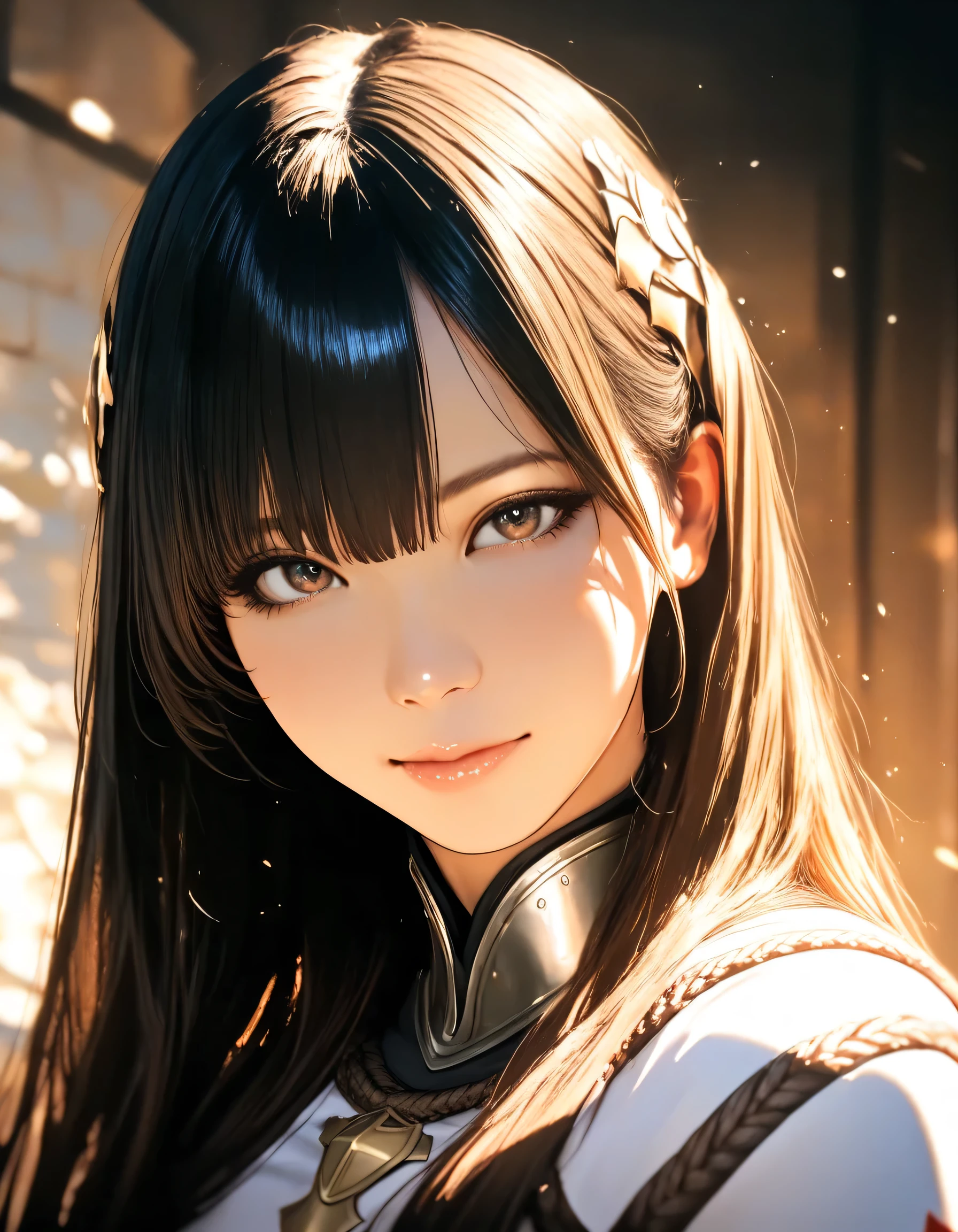 extreme close up,1 girl,(highly detailed skin),crooked,,beautiful胸,(),pale skin,pointed , ,(fantasy art,best image quality,surrealist portrait,(8K),Super realistic,最high quality, high quality, High resolution, high quality texture,high detail,beautiful,Detailed,Very detailed CG,Detailedテクスチャー,realistic expression of face,masterpiece,sense of presence,dynamic,bold),ponytail,(super thin hair),(super soft hair),(ultra straight hair:1.5),long flowing bangs,extra light coppery amber hair,hair above one eye,dressed,baggy t-shirt,see-through sailor swimsuit
