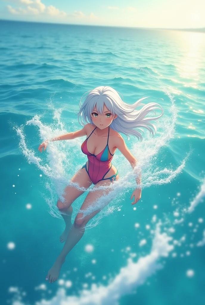 8k, RAW photos, top quality, masterpieces: 1.2), high detail TAW color photos, professional photos, (realistic, photorealistic: 1.37), (highest quality)), cinematic lights, (face of details: 1.2), (masterpiece: 1.5), (best quality: 1.2), (bokeh: 1.2), 35mm: 1.25, wide angle, high angle: 1.2, glamour shots, Portrait photo, front or back, taken from above her, close-up: 1.2, 1 girl, athlete 19 years old, solo, white skin, cute, (full body 1.15), detailed skin texture, radiant skin, detailed beautiful and delicate face: 1.3, faintly visible, the shape of the pubic area is clearly visible, (see-through white ??????)), ((T-back bottom with high cut)), large natural ???????, narrow ????, detailed hair with bangs, detailed long messy hair: 1.3, random hairstyle, smile: 1.2, she is hot and sweaty, training on the mountain,