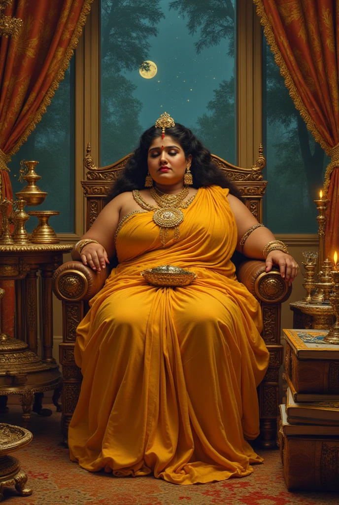 a pregnant dark-skinned woman, detailed face, beautiful eyes, full lips, dramatic expression, heavy belly, portrait, oil painting, dramatic lighting, chiaroscuro, Renaissance art style, muted colors, cinematic, epic big 