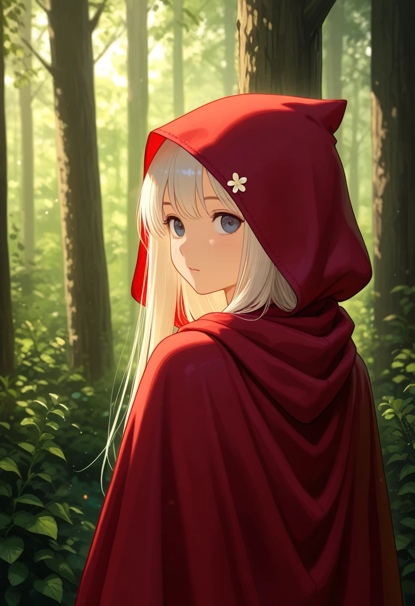 rubyhoshino, Hoshino Ruby, Long Hair, bangs, Blonde, (Pink Eyes:1.3), Side Lock, (Symbol-shaped pupil:1.5), Multicolored Hair, Two-tone hair, smile,,smile,blush,White Breath,
Open your mouth,snow,Ground bonfire, Outdoor, boots, snowing, From the side, wood, suitcase, Cape, Blurred, , forest, White handbag, nature,  Squat, Mouth closed, Cape, winter, Written boundary depth, Black shoes, red Cape break looking at viewer, Upper Body, whole body, break Outdoor, forest, nature, break (masterpiece:1.2), Highest quality, High resolution, unity 8k wallpaper, (shape:0.8), (Beautiful and beautiful eyes:1.6), Highly detailed face, Perfect lighting, Highly detailed CG, (Perfect hands, Perfect ),