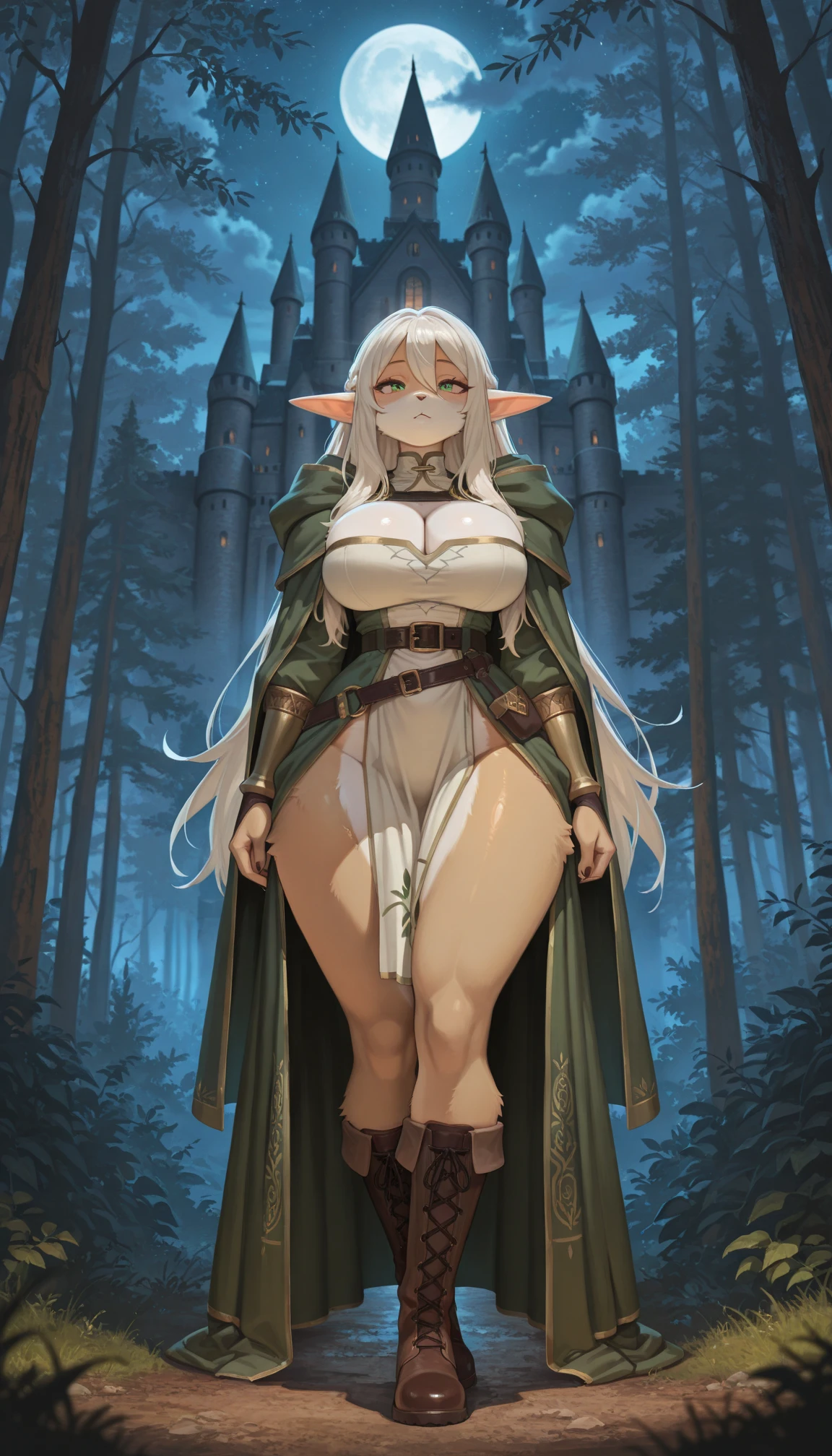 Brown skinned elf　Massive ???????????　Spanking　Woman with huge ?????　????????????