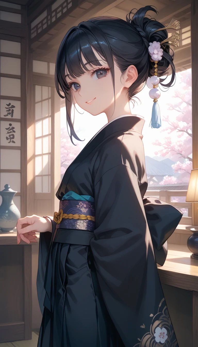 one beautiful woman、((highest quality、8K masterpiece:1.3))、sharp focus:1.2、(super beautiful face:1.0)、(shiny skin:1.0)、realistic pictures、black hair、video writing、High resolution eyes and face、video writing、japanese actress、from the front、Medium chest、shy smile、The beauty of slender abs、whole body、Kanji for Japan「kind」wearing a t-shirt、At the shrine