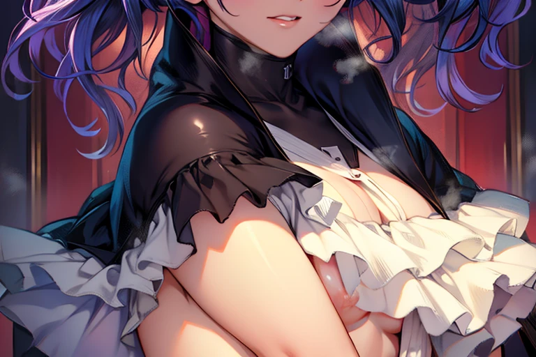 gran calidad ++ Extremely detailed high resolusionolution, very aesthetic, ojos expresivos, (((Cara perfecta))), (((face symmetrical))), ((good )), (((manos perfectas))), (((8k))), UHD, Fondo de pantalla HD, (((alta calidra detallada, (((((1girl)))))), solamente, Obra maestra, La mejor calidad, high resolusion, Altamente detallado, (illustration), hermosos ojos detallados, (((combatant))), (((((1girl))))), ((((full body)))), ((((Girl with characteristics of Izayoi Miku and Hoshino Ai)))), (((((IzayoiMiku))))), (((choker))), (((((gradient-colored eyes from purple to pink))))), ((((((Purple hair))))), (((((star-shaped pupils))))), (((fusion))), (((agglutination))), Combination, (((hembra madura))), (((manos en los pechos))), (((hombros estrechos))), (((frilled dress))), (((star dress))), Cabello largo, enorme, concierto, (((gigantic breasts))), (((mature female))), Obra maestra, mejor calidad, ((Obra maestra)), ((mejor calidra descarrilado)), Parte superior del cuerpo, Pose con las manos en las caderaira la cara de la persona))), (((mirada cara a cara))),
