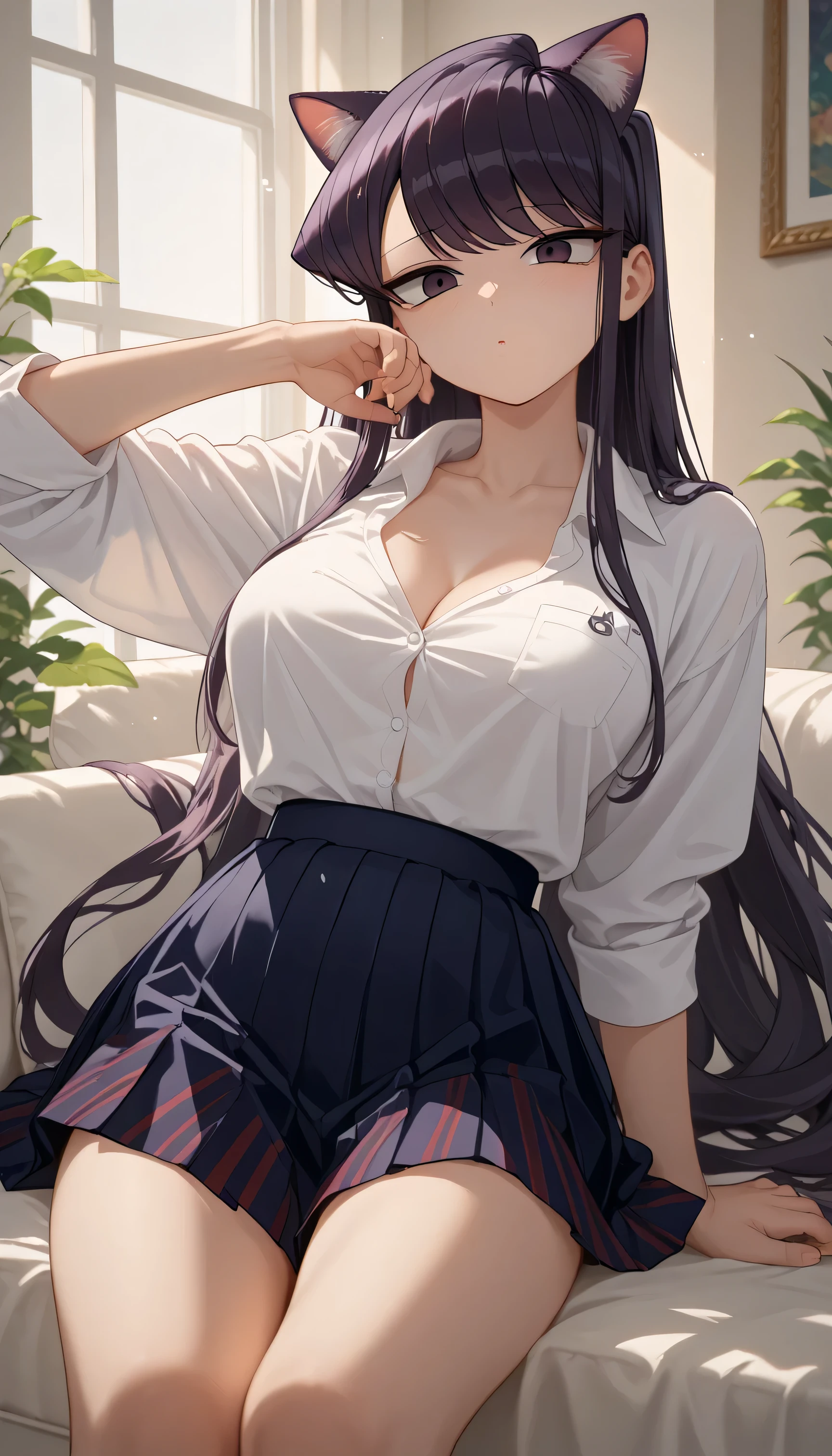 (masterpiece, Highest quality:1.2), Complete human body, Perfect , One beautiful junior high school girl, Cute S, Chibichara, too young girl, Cute face, Small breasts, Small breasts, Flip up skirt, Not wearing , she shows off her , I want you to touch my , Boldly open your legs, Student uniform that seems to come off, Immoral Eros, I'm feeling  desire for the first time, , A  act only shown to you, Very embarrassed, But I'm excited,  
