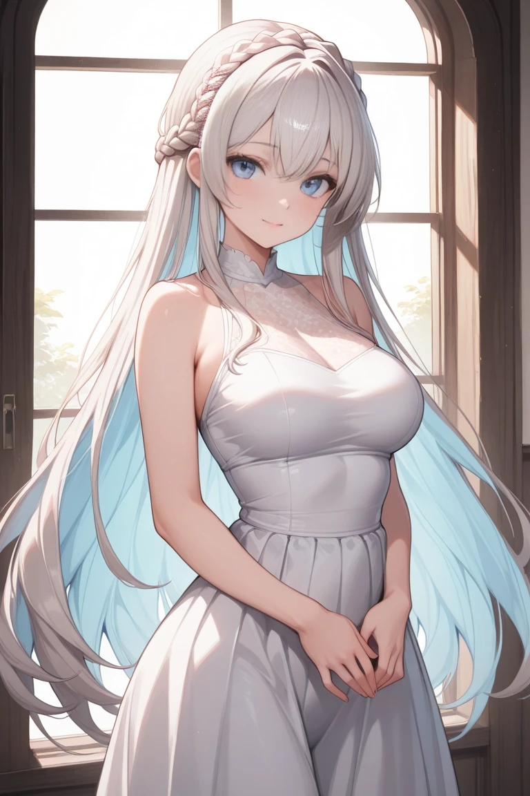 ((masterpiece)),(((best quality))),(character design sheet,same character,front,side,back),illustration,1 girl,silver hair,princess cut,hair on eyes,beautiful eyes,environment Scene change, pose too, gorgeous princess dress, magic, charturnbetalora, (simple background, white background: 1.3)