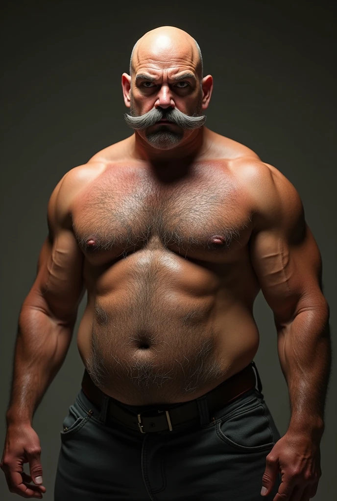 black hair, middle-aged man, individual, male, Muscular wrestler, muscular, Stout wrestler, Asian, Japanese, uncle, 55 year old middle-aged man, short hair, short hair, red wrestling boots, full body portrait, shadow, Vision, red briefs, obesity, 45 years old, short beard, middle-aged man, tattoo, fingerless gloves, Wheat skin, shiny skin, dark skin, Show your pectoral muscles, sumo wrestler, bodybuilder, wide temples, Visible abdominal muscles, Smile, Fine hands, solid color background, pure white background, Surrealism, Panorama, 8k, super detail，