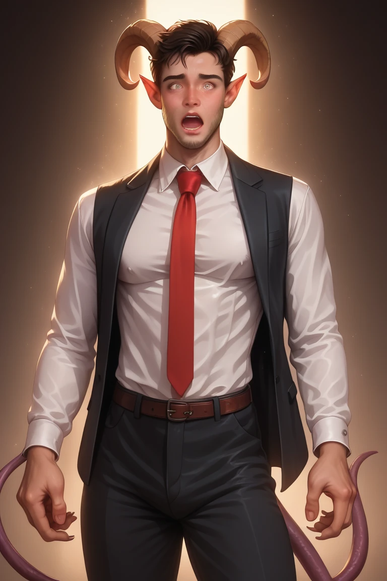 best quality, masterpiece, ruggedly handsome man with wavy brown hair, muscular bodybuilder, leather  gear, pinch his own , kneeling on led stage, , (dripping ), gasping for air, blushing, sexy male crowd in the background throwing money at him, laser lights and RGB spotlights in the background, sexy, gay, homoerotic, zoomed out, best view, ambient lighting, extremely dramatic shadows, perfection, no watermark, no logo, no signature