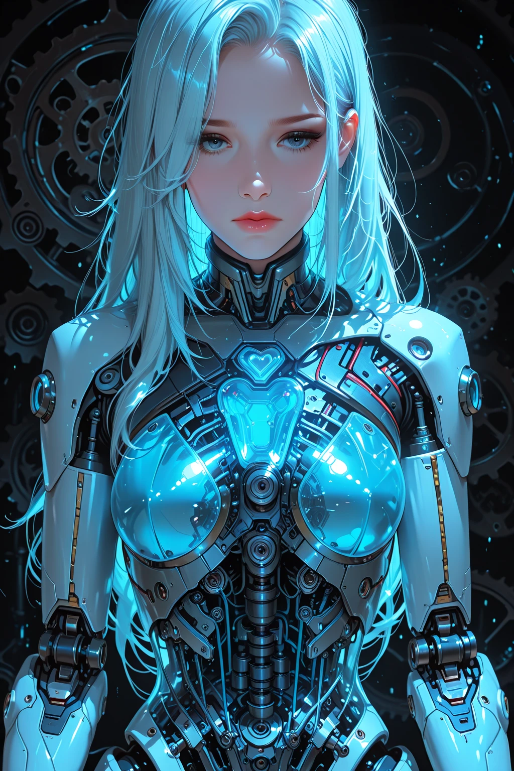 (((masterpiece, highest quality))),(((solo:1.2))),(((1girl:1.2))),32k wallpaper, very detailed,(((((portfolio))))),(((((Close-up))))),(((((bust up))))),((((more various angle)))),(((highlight))),((((heterochromia)))),(((complete. detailed face))),((((Extremely talented)))),((((Wonderfully detailed complicated machine)))),((((genius mechanic)))),((Overall colorfully)),(((futuristic galaxy))),(((perfect clear skinn))),(((Cleavage))),(((Latest model sunglasses))),(((reflection neon))),(halftone:1.2)