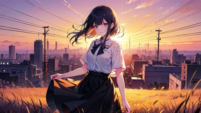 A girl standing on a bridge looking at the night sky, Anime drawings inspired by Makoto Shinkai, CG society hot topic, Sequential Art, anime art wallpaper 4k, anime art wallpaper 4k, anime wallpaper 4k, anime wallpaper 4k, Anime Style 4k, Anime Girl Desktop Backgrounds, Anime Art Wallpapers 8K, 4k anime wallpaper