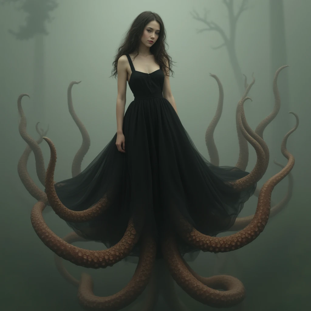 Girl and  tentacles
