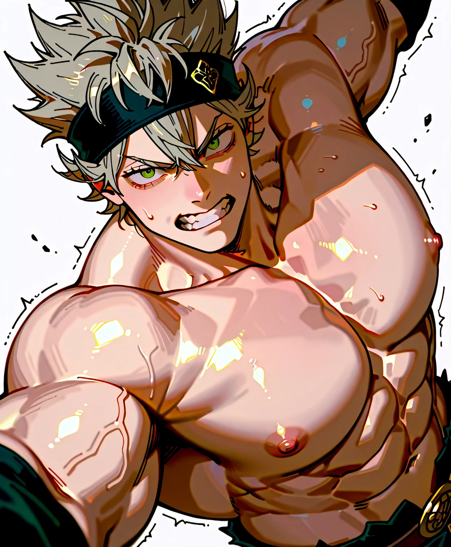 wilnas,  granblue fantasy, (masterpiece:1.5), (best quality:1.5), (high quality:1.5), (solo:1.27), (muscular male:1.27), (bara:1.27), satisfaction, happy, pleasure, (dynamic angle:1.21),(dynamic hair:1.27),(detailed pupils:1.21),looking at viewer, (dynamic pose:1.15), (beautiful detailed hands:1.21), illustration, (cinematic light:1.15), ultra detailed, (disheveled hair:1.34), big bulge, (large pectorals:1.3), pectoral , sidepec, (abs:1.3), (thighs:1.3), (bulky:1.2), novel_illustration, anime_screencap, (valentine:1.4), (apron:1.3), cooking flaming, chocolate, (micro fundoshi:1.5), flaming sword, explosion, male focus, fire, fiery wings, fiery hair, flame, pyrokinesis, breathing fire