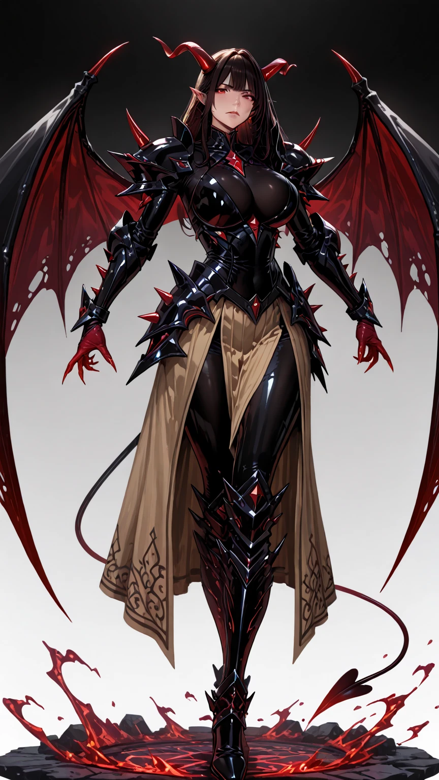 ((perfect :1.2,realistic:1.3,RAW Photography:1.3,masterpiece、HIGHER QUALITY、Ultra - High resolution、 High resolution、 highly detailed CG 、8k)), image of a female Be'lakor from the Warhammer fantasy lore, tail like succubus , tail around her leg , very thin tail , large demonic wings , (spiderman), short hair, pink hair, straight hair