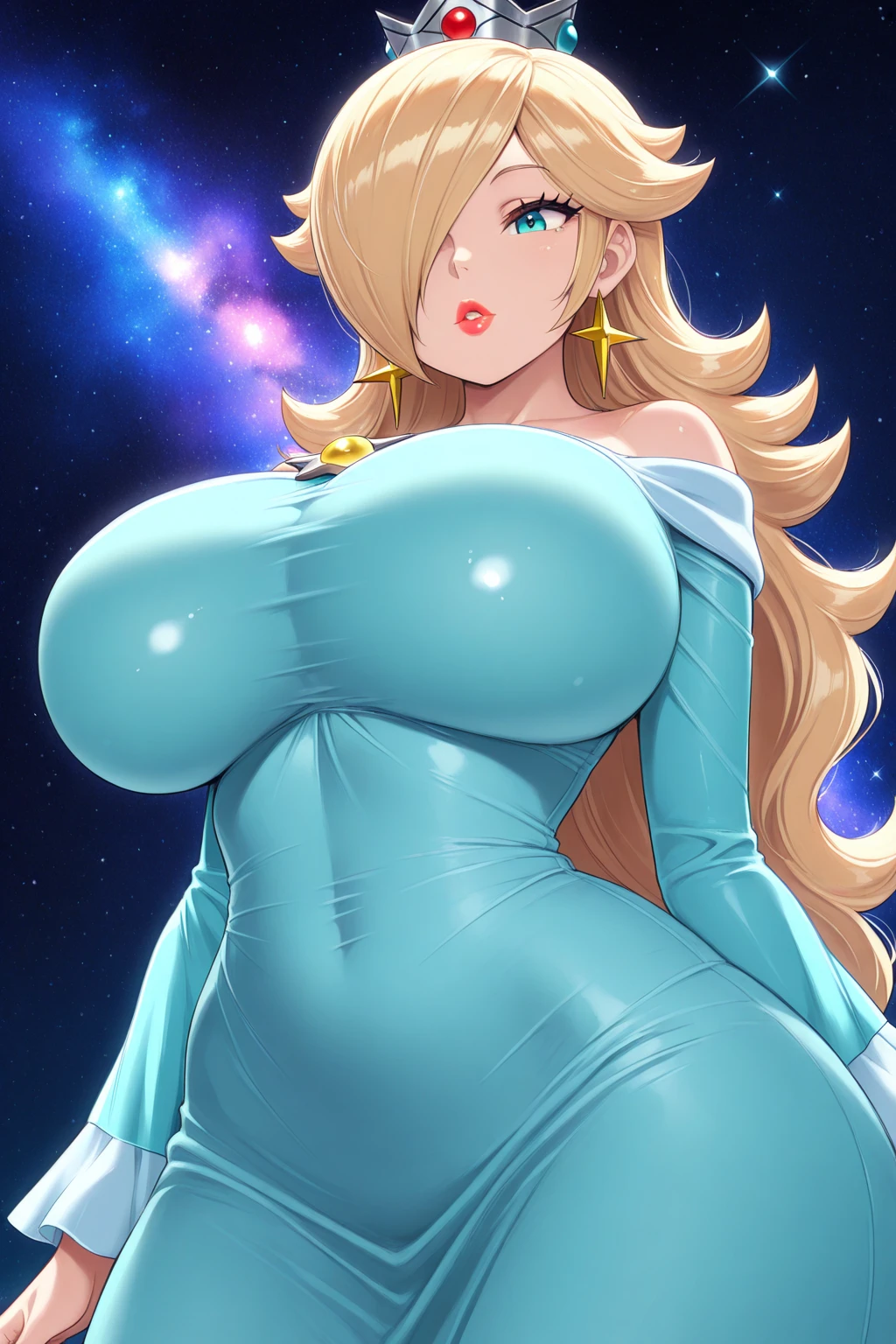 Rosalina, (blonde,????????????????,saggy ???????, cool beauty,),