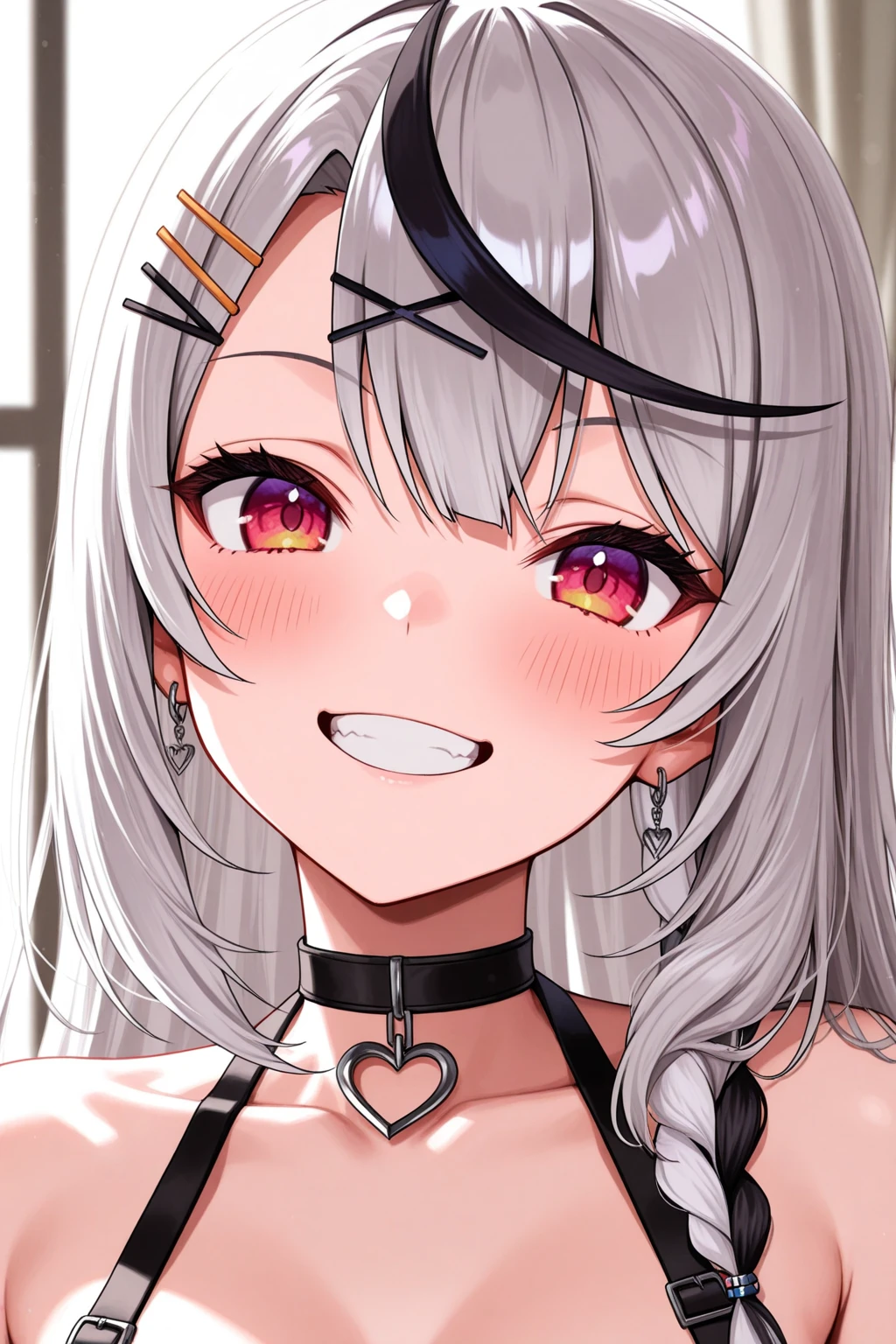 busty half dragon woman,  herself, ahego face, gold scales, silver hair, pink dragon eyes, princess, half asian