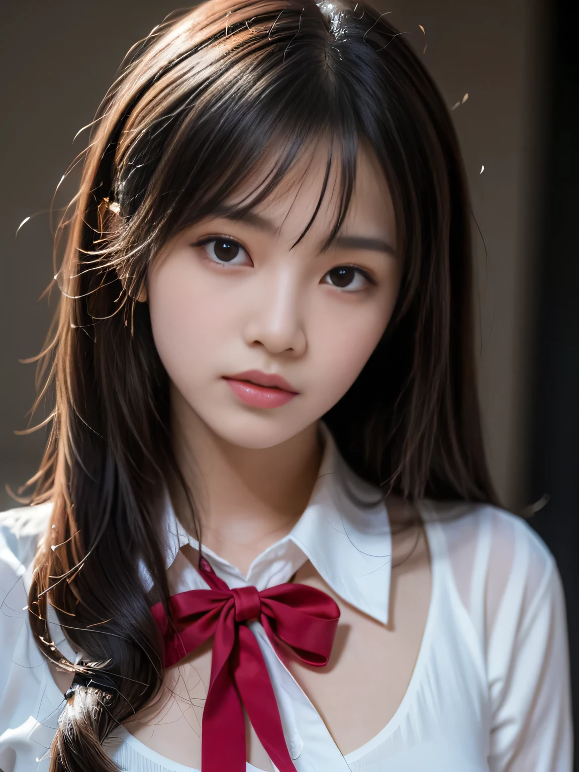 18-year-old high school girl in (A dark-haired)