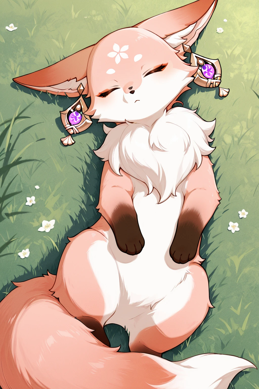 score_9,score_8_up,score_7_up, source_furry, meowscarada from Pokemon, tall slender body, furry body, eyes half open, medium breasts, :3, mouth open, lying on the ground, vulnerable pose, 