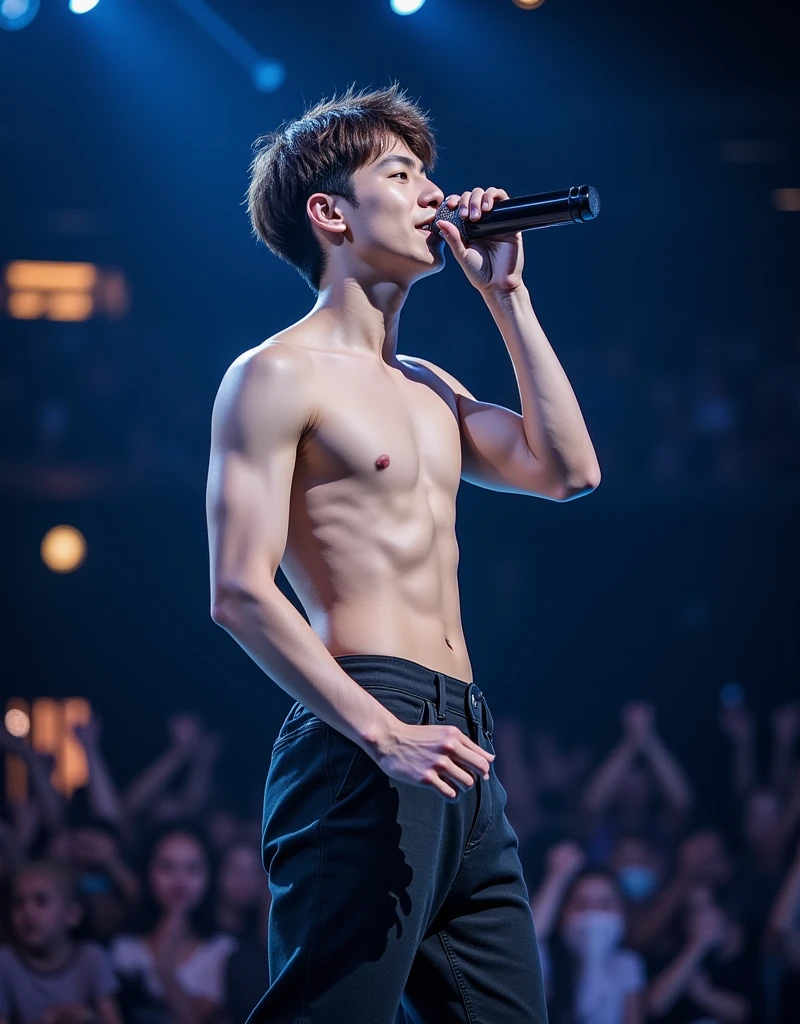 (((Cai Xukun's))),man, Slim body , good eyes, Detailed body, massive ， Detailed face,  lower body, Good outdoor lighting, A sexy pose, Good expression , Sexy but cute, No beard, A handsome face puffy ,swollen , fitness body,(only men), (only male),((photorealistic)), (real man) , (( )) , ((huge  in ass)),earing, ((( overflow))) , () ,  , ( by men) , (()), ((( whore))), (((wide view)))