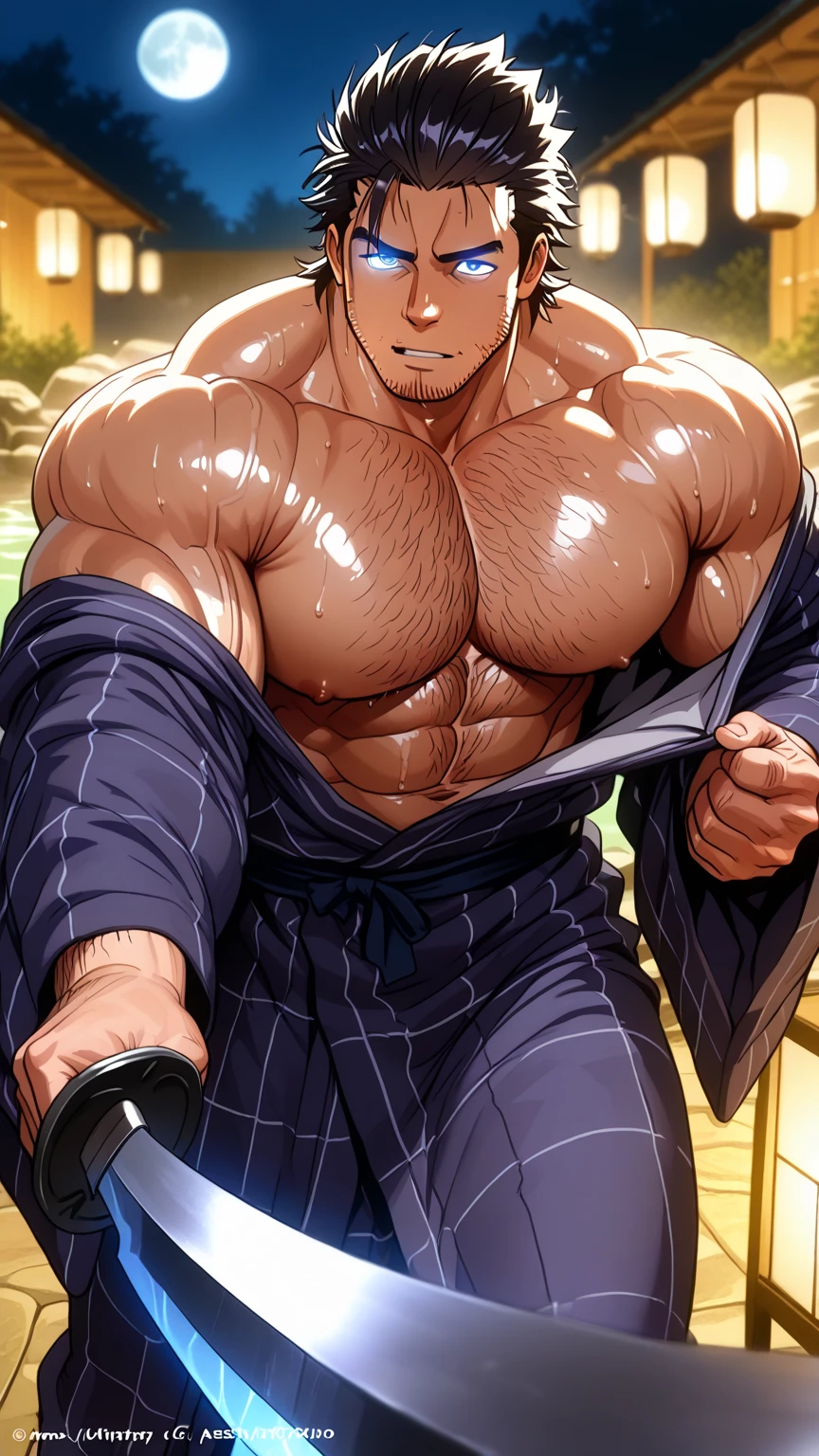 a very muscular man wearing a  ,,lace,fishnet tights,(lying on bed:1.2),