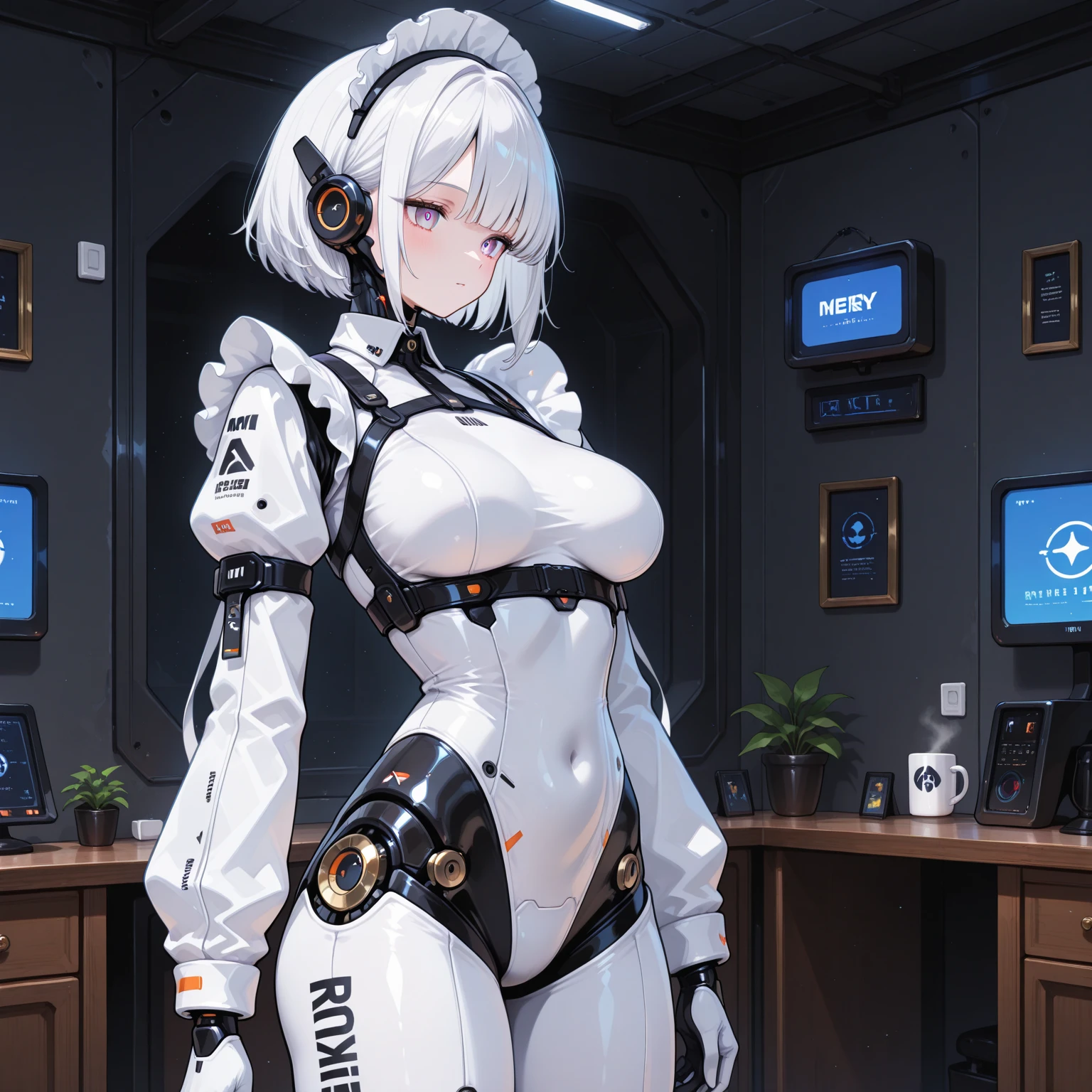 {{{{eye closeds，charging up，eye closeds}}}}Death Robot，Standby，Upright dormancy immersed in water((Masterpiece)), (((Best quality))), ((Ultra-detailed)), ((illustration)), {prosthetic limbs}{{{Lights-out lab}}}{{{The lights-out on the body flashes to indicate}}},{{Barcodes and QR codes on the body，Glowing lamp}}((Human skin))，((Silver short bob hair))，(full bodyesbian)，boobgasm，Gray line，Technologie，White laboratory，Inserted by a robotic arm，Inserted through gray wires，，Assembled by robotic arm，Large wires are inserted into the back， of robots(droid)，((teens girl))，((Human skin))，((Silver short bob hair))，(full bodyesbian)，boobgasm，Gray line，Technologie，White laboratory，Inserted by a robotic arm，Inserted through gray wires，，Assembled by robotic arm，Large wires are inserted into the back，, show off  under white shirt, rolling eyes, open mouth, tongue out, , , 