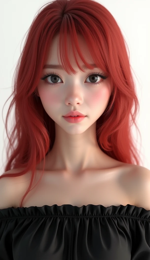 (8k, RAW photo, photorealistic: 1.25), (lip gloss, eyelashes, bright face, glowing skin, red hair, best quality, ultra high resolution, depth of field, chromatic aberration, caustic, wide lighting, natural shading, Kpop idol) looking at the viewer with a serene and divine bliss, college room, sailor's uniform, 