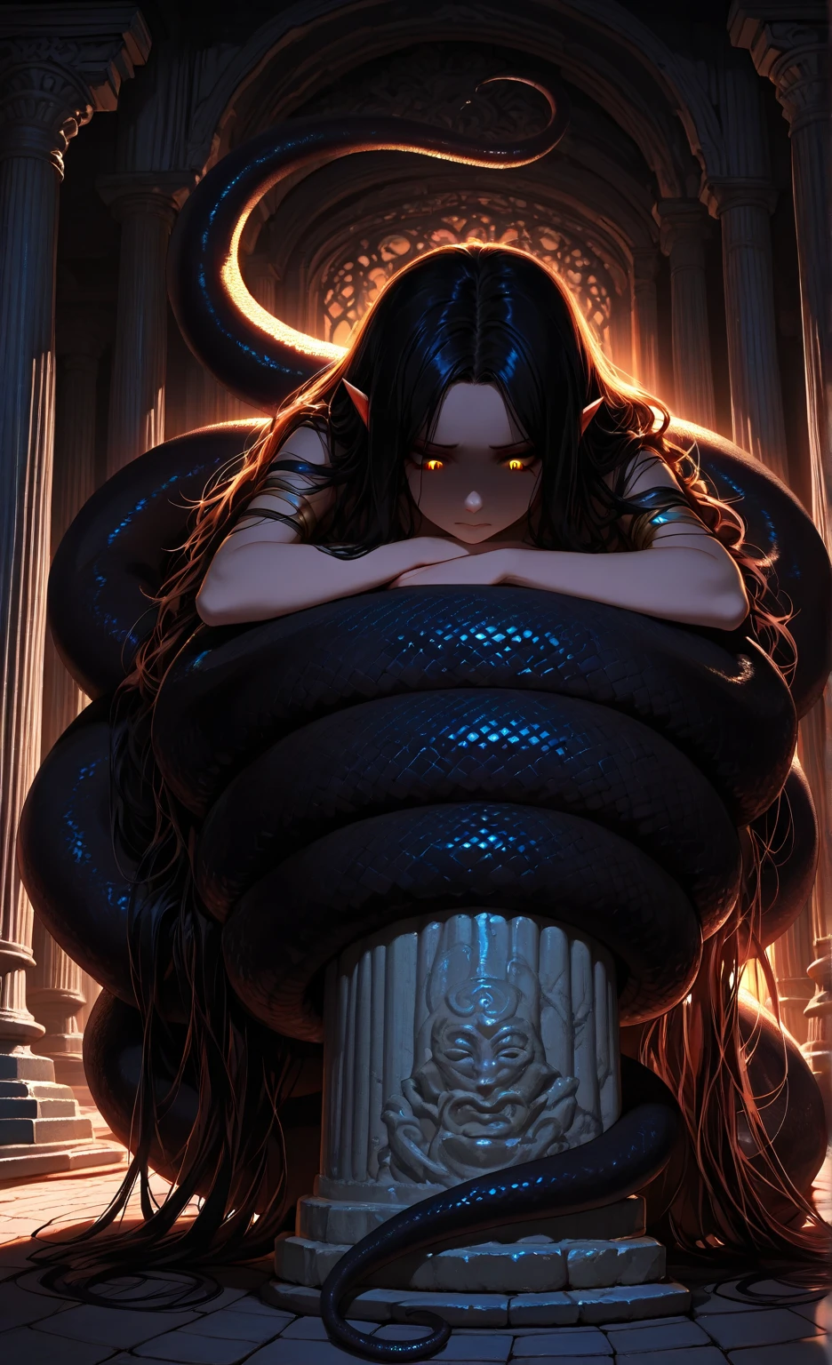 beautiful alluring african voodoo priestess, dark skin, skeleton bodypaint, bone and feather ornaments, inside a pit filled with eldritch tentacles, tentacles grabbing her, mebraced by tentacles, tentacles  her, voodoo theme, Ominous Gothic Theme, lovecraftian theme, tentacle clothes, Fiverr Dnd Character, Octane Render, Digital Art, Extreme Detail, 4k, Ultra Hd, Polished, Beautiful, Hyperdetailed, Intricate, Elaborate, Meticulous, Photorealistic, Sharp Focus, Wlop, Character Design, Unreal Engine, 3d Rendered, Volumetric Lighting, Reflections, Glossy, Digital Illustration,  Pose, Suggestive Pose, , Full Body Shot, anatomically correct, , visible , puffy , pierced ,  , squatting, pierced , bone  rings, bone  chains 💖❤💕💋❣
