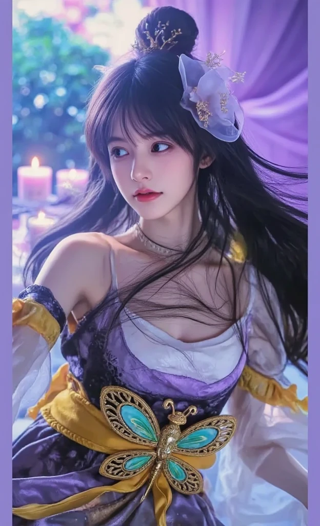 8ｋ、​masterpiece、top-quality、
Narita Top Road、、stadio、confeti、Live-action quality
Standing、Sweating、Raise your hands、Down、
Ear coverings、Star hair ornament、brooches、sleeveless dress、Purple dress、white bow、Mismatched gloves、white glove、black gloves、Shoulder clippings、puffy long sleeves、Detached sleeves、see-through sleeves、frilld、Shorts under the dress、shortpants、Purple shorts、thigh strap、knee boots、Purple footwear、