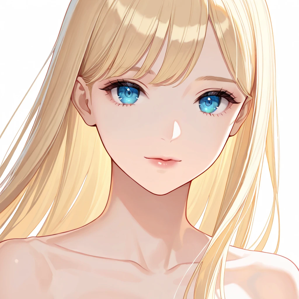 ((top quality, 8k, masterpiece: 1.3)), portrait of elegant mature woman, highres, 1girl, beautiful long hair, parted bangs hair, light blonde hair, light blue eyes, gorgoeus eyes, loose white dress, wide shoulder, wide chest, inside castle, big breast, cleavage, elegant posture, loving expression, soft lighting
