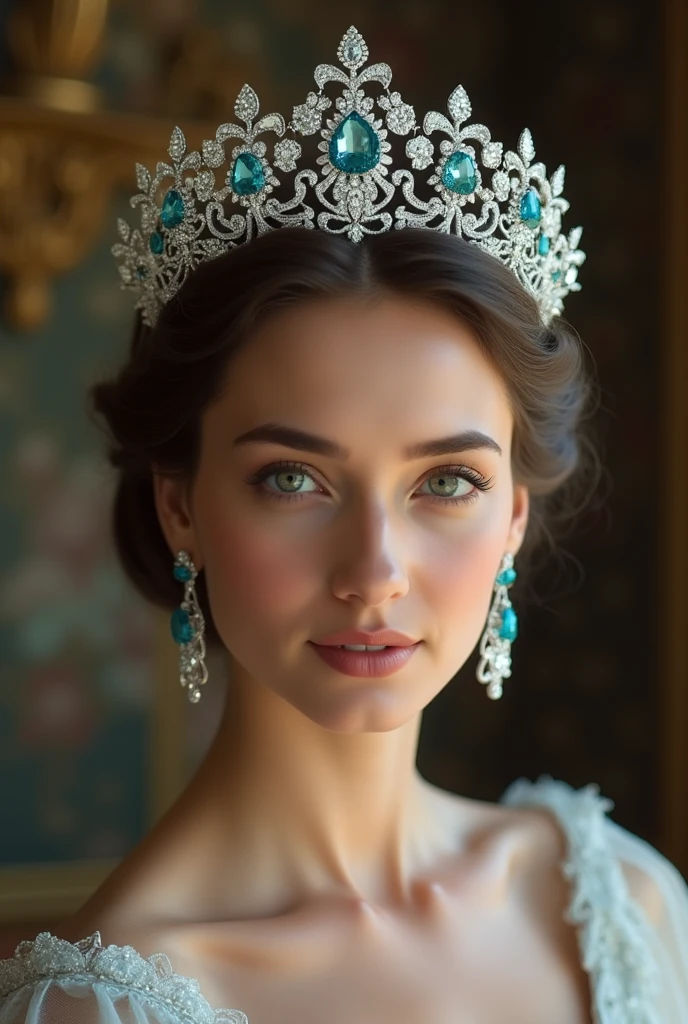 Cabelos: Branca de Neve tem cabelos longos, Dark and close as ebony, que contrastam com sua pele branca como a neve. Her hair is often described as shiny and silky.

pele: Her skin is described as white and immaculate, hence the nickname "Branca de Neve."

olhos: Snow White's eyes are often described as being large, castanhos e expressivos, com longo, dark lashes.

Vestir: In its classic version, Branca de Neve usa um vestido de princesa de mangas curtas e azul claro, com um corpete apertado e uma saia rodada. Ela geralmente usa um avental branco sobre o vestido. Seu vestido pode ser decorado com fitas e rendas.

Accessories: Snow White often wears a red ribbon or bow in her hair, o que destaca ainda mais sua pele branca e seus cabelos escuros. She can also take a basket of apples, that plays an important role in the story.

Postura: Snow White is portrayed as a graceful young woman, de postura elegante e modos gentis. Ela tem uma personalidade doce e gentil, o que a torna querida por todos os que a conhecem.