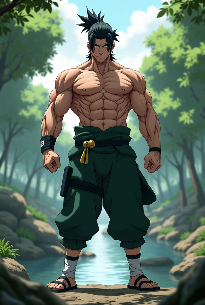 Youthful feeling，( Tattoo),(Thick body hair)，Upper body，(He was wearing baggy shorts，Revealing his length, muscular, hairy)，（Leaning against a tree),(For the audience) ，(Put his hands on his waist)， (Focus on your audience) ，(There is a huge bulge in the area)，sideways，Sharp eyes，(Thick dark brown hair)，(Bottom-up view)，Broad shoulders，Muscles protrude a lot，Highest image quality，cartoon ，Anime Wallpaper，Chest muscle expansion，spread your legs，Sexy,(main part, best quality)，((Exaggerated muscle bulge))，The protagonist is tall，muscular and bulky, muscular characters, Awesome and cool, tall and muscular, muscular!!, Very strong, muscular attractive men, Huge muscles, Big Muscle, Muscle Man, Anime handsome man, muscular!, Giant muscles, muscular bodies，(canto da foto de baixo para cima) (imagem da mais alta qualidade) ，Close-up photos，Lion man ,real, jovem, , vestindo shorts, virilha saliente, imagem de anime, Leaning against a tree, pernas bem abertas, male face, bonito rosto jovem, cabelo subcortado, huge muscle muscles of the chest, large strong thigh muscles, Biceps Sinewy muscles, Corpo enorme, corpo tonificado devido ao treinamento intenso, Well-developed muscles, ABS transparente de 8 embalagens, 3 metros de altura, , , pele brilhante, rede de suor pingando, （hands on thighs）,  feet, Sem barba，Thick Legs，