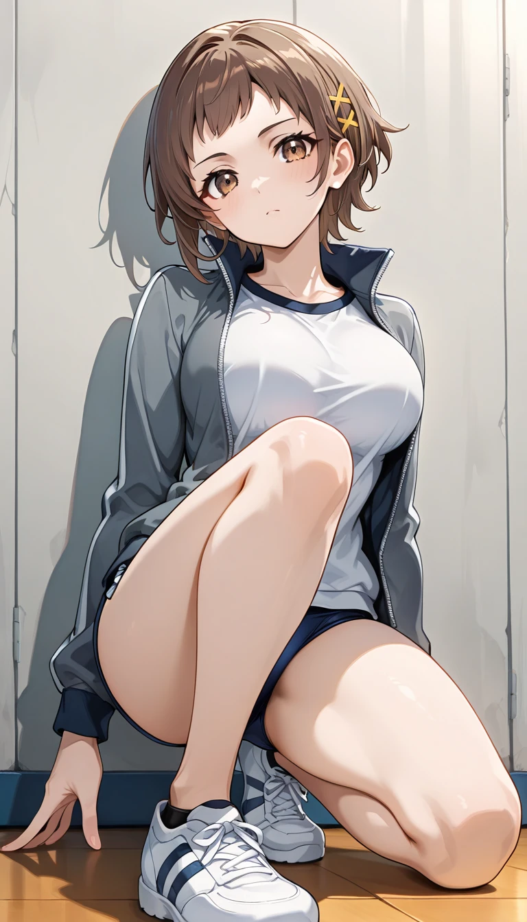 1 Girl Love Live Watanabe You Gym Uniform Bulge Red   Bulge　 protruding　Leg spread