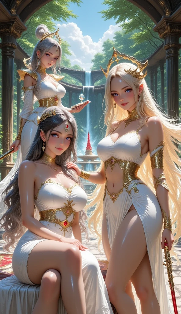 The elf is very beautiful, her body is slim and toned, His skin and hair are white with gold tones., His eyes are golden with a beautiful shine., his countenance is very attractive, her hair short but well combed, Her legs are slim and toned and her hands look very delicate both physically and mentally.. And he is tremendously happy