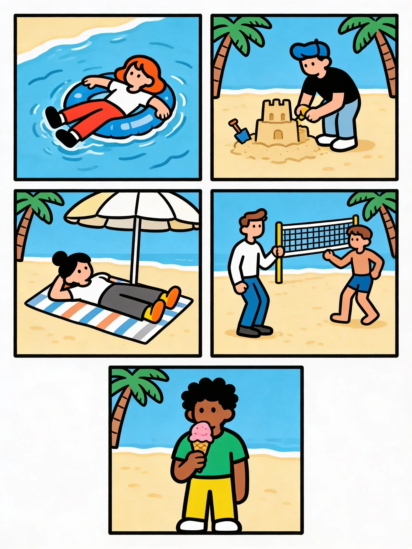 ビーチ漫画生成