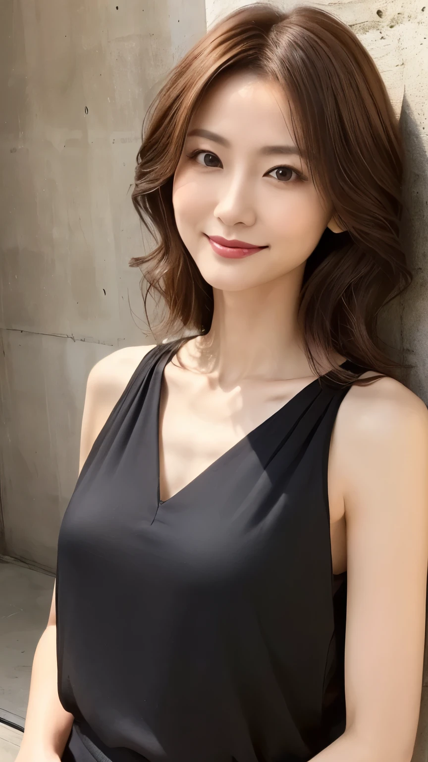 A Japanese , photo of one girl, Slender figure, Realistic teeth, double eyelids, smile, full-body, masterpiece, best quality, detailed, beauty