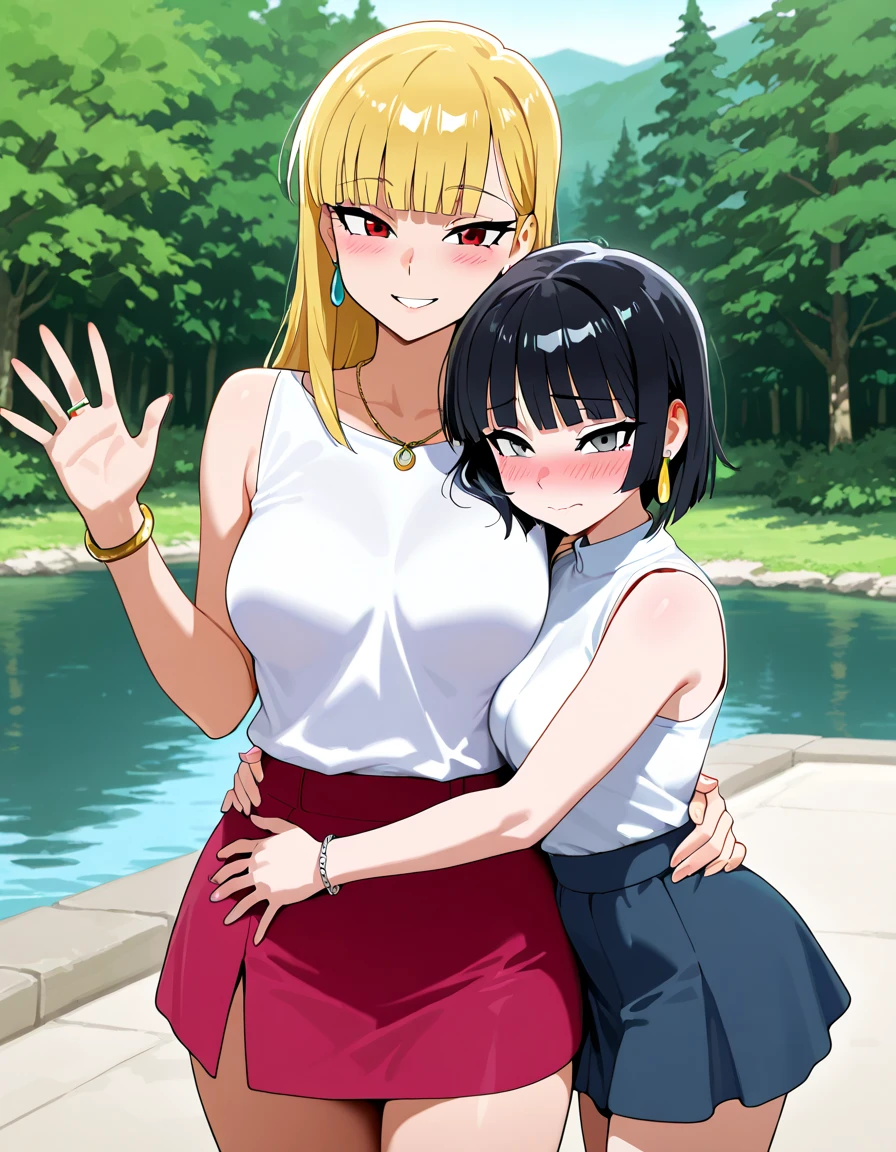 pag 13.- But not everything was easy for Reus. He also had to face his own demons, and those of her companions. Some of them had past traumas, otras ocultaban secretos oscuros, y otras simplemente eran celosas y posesivas. Reus tuvo que lidiar con sus sentimientos, y con los de ellas, tratando de mantener el equilibrio entre el amor y la amistad. And the most painful thing of all was that he couldn't save them all.. A lo largo de su viaje, he lost eight of his loved ones, who died in tragic circumstances. Algunas fueron asesinadas por los soldados del Imperio, others sacrificed themselves for him, and others were betrayed by their own companions. Reus suffered a lot for each of them, and swore to avenge them. Al final, solo quedaron siete: Lila, the leader of the group, who had the power of the electric guitar; Nana, the youngest and sweetest, who had the power of the piano; Rina, the most intelligent and skillful, who had the power of the violin; Mika, the funniest and most joyful, who had battery power; Sora, the most peaceful and mysterious, who had the power of the flute; Yuna, the most rebellious and brave, who had the power of the trumpet; y Luna, the most sensual and , who had the power of the saxophone. ((( manga anime gangstar))) (((Borderlands 3))), (((closeup))), (((urban city environment))), (((diffuse colors))), (((rgb))), (((ultra detailed illustration of a diffuse hallucinatory woman water spirit creature))), (((complex 3d projections of ghostly translucent fabric and glowing hollow cybernetic threads))), (((dynamic pose))), spectral, concept art, ((light particles)), (stunning visual masterpiece), (((double exposure))), ((glowing texture)), (black tones), (no limits), (unpredictable), (surreal), (professional composition), (award winning composition), creative freedom, (artistic expression), (extreme composition), (spontaneous composition), (black filter), ((surreal theme)), (diffuse creatures), (diffuse figures), disturbing visual expr